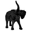 Abstract Elephant Sculpture Black Resin