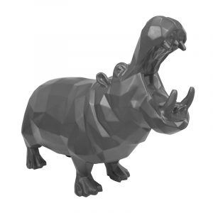 Fournisseur de Chine de sculpture d'hippopotame noir