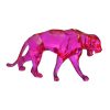 Leopard Sculpture Resin Pink