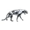 Leopard Sculpture Resin Silver