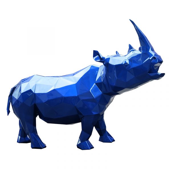 Rhinoceros Sculpture Supply Blue