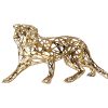 Stainless Steel Metal Tiger Sculpture Golden