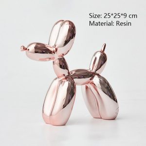 Розовая статуя собаки с воздушным шаром Онлайн-продажа