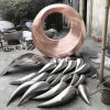 stainless steel fish sculpture (2)