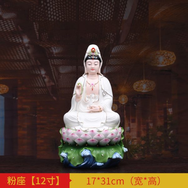 1J513001 white porcelain kwan yin statue A (1)