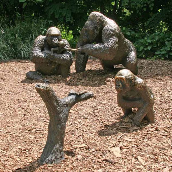 1L207004 Resin Gorilla Statue Patung Gorila (2)