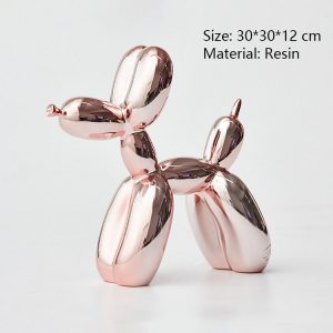 Sculpture Chien Ballon Rose