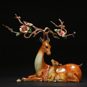 Feng Shui Deer Statue Brass (4)