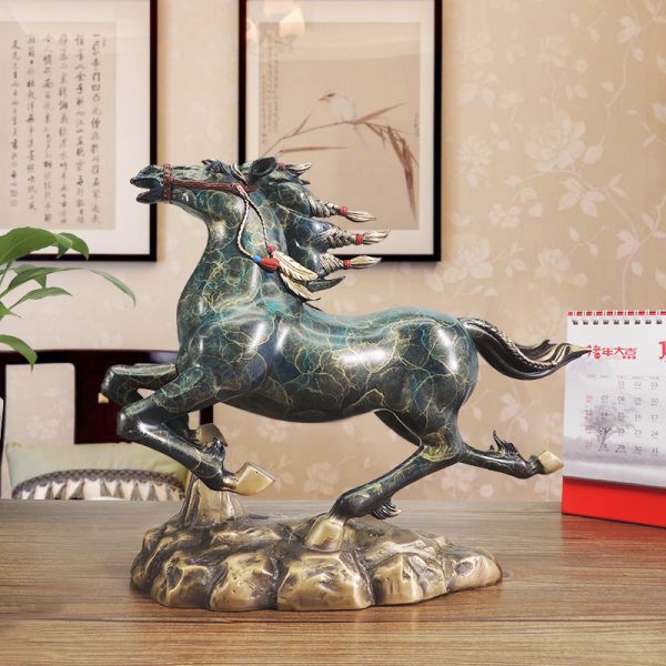 Feng Shui Running Horses Statue (4)