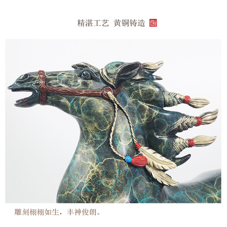 Feng Shui Running Horses Statue Detail (8)
