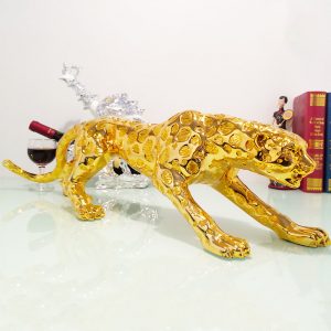 1J604006 Золотая статуя леопарда оптом (1)