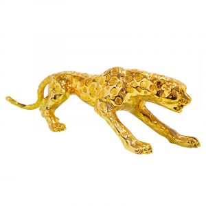 1J604006 Золотая статуя леопарда оптом (2)