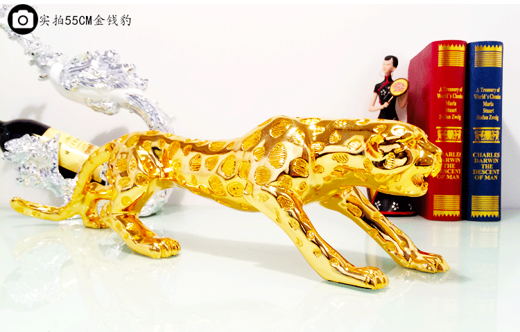 1J604006 Golden Leopard Statue Wholesale (3)