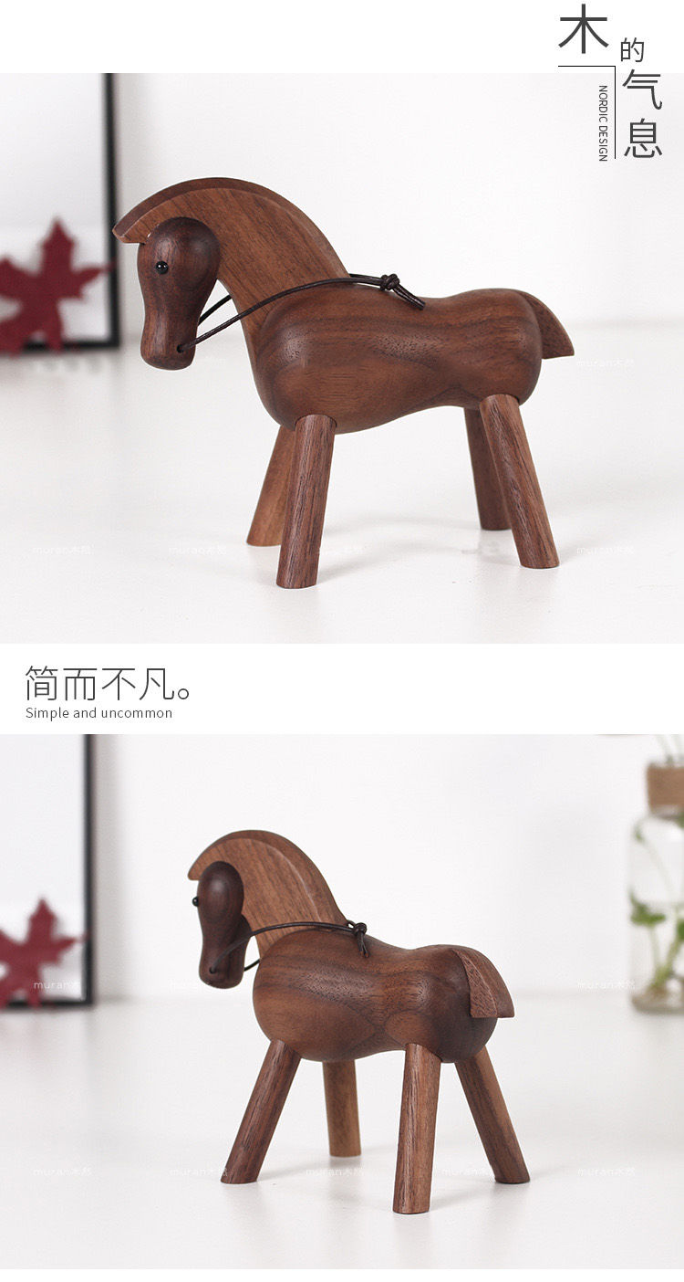 1JA28001-1 small wooden horse figurines (9)