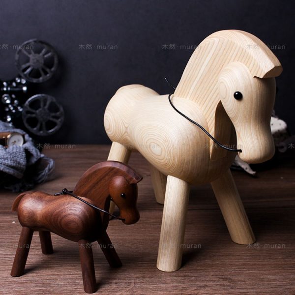 1JA28001-2 Wooden Horse Figurine China Factory (14)