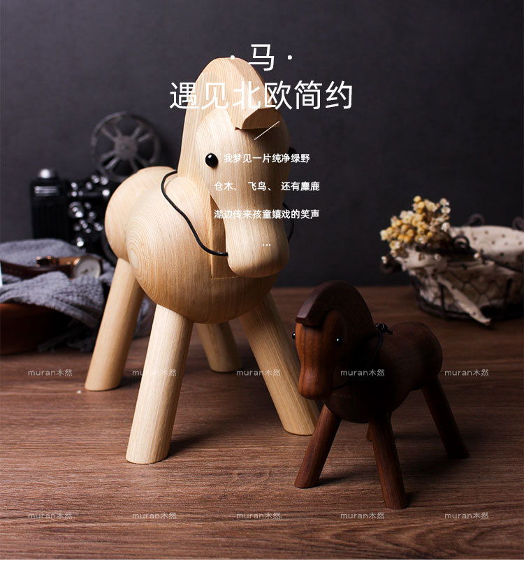 1JA28001-2 Wooden Horse Figurine China Factory (2)