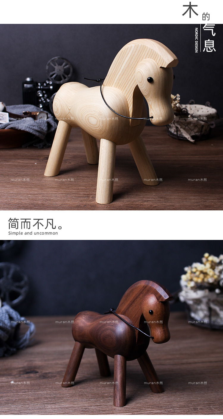 1JA28001-2 Wooden Horse Figurine China Factory (7)