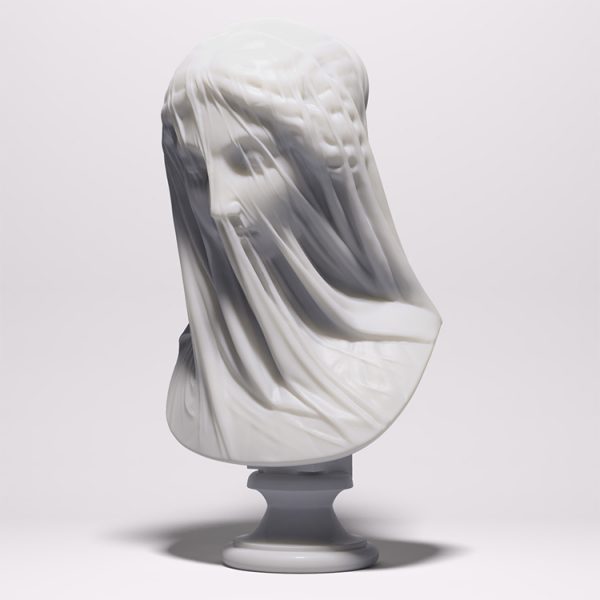 1I715005 Veiled Virgin Statue Bust Resin (2)