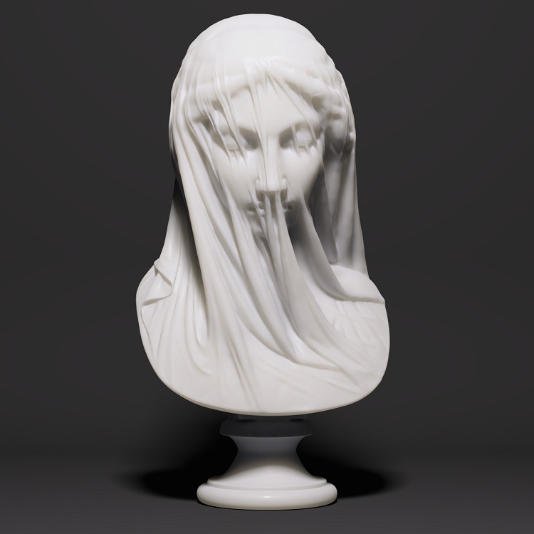 1I715005 Veiled Virgin Statue Bust Resin (3)