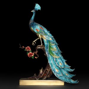 1I904025 peacock statue home goods (7)