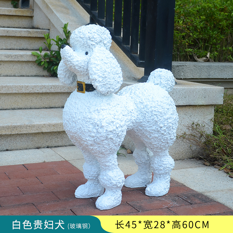 1JC16001 White Poodle Statue Sale