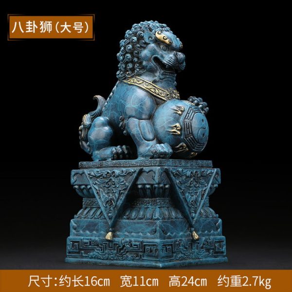 1I904034 Chinese Guardian Lion Statue (1)