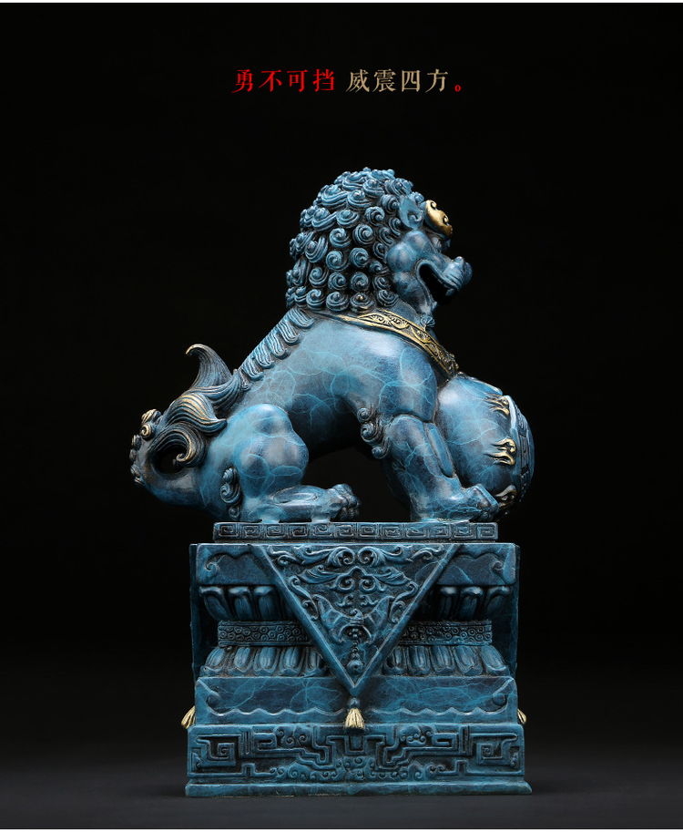 1I904034 Chinese Guardian Lion Statue (11)