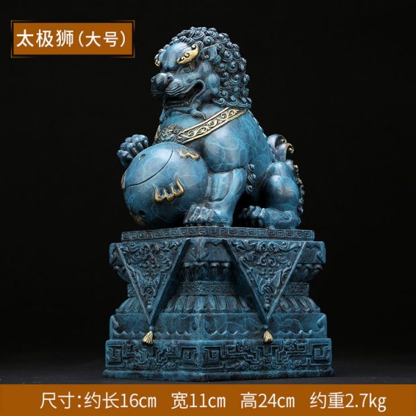 1I904034 Chinese Guardian Lion Statue (2)