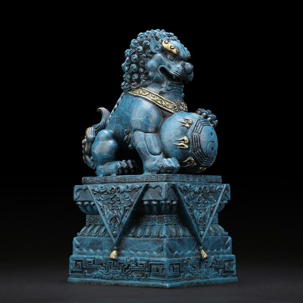 1I904034 Chinese Guardian Lion Statue (24)