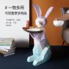 1JC21038 Resin Rabbit Statues Serveware (1)
