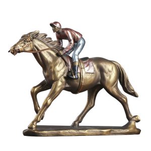1JA29003 Horse And Rider Statue China Maker (1)
