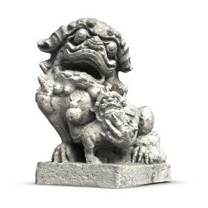 1I801009 Statue de chien Fu en pierre sculptée (7)