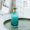 1JC21042 Blue Glass Flower Vase Home Decor (16)