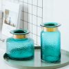 1JC21042 Blue Glass Flower Vase Home Decor (4)