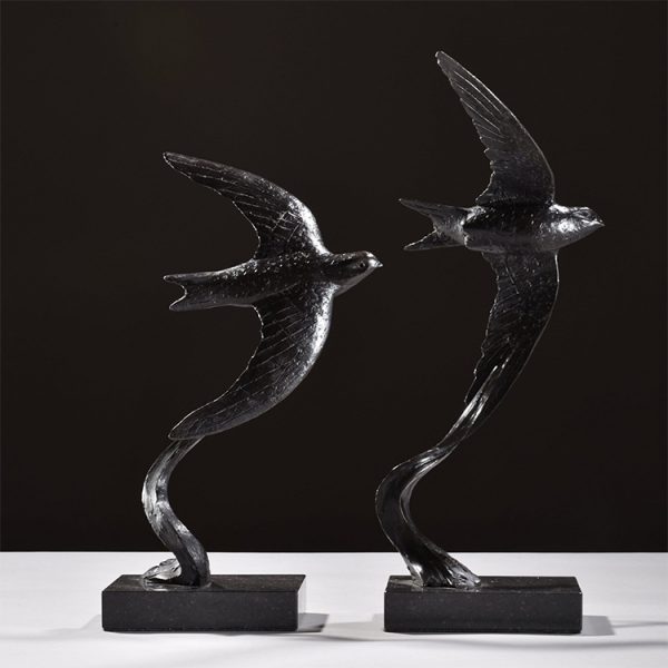 1JA19005 Swallow Statue Bronze Material (3)