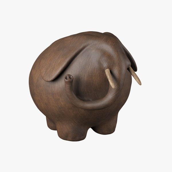 1K820006 Wooden Elephant Figurines Cute (1)