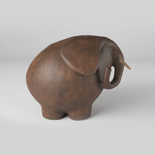 1K820006 Wooden Elephant Figurines Cute (4)
