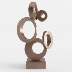 1K823001 Sculpture en laiton d'art contemporain (1)