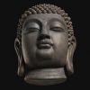 1I805008 Buddha Head Statue Bronze (5)