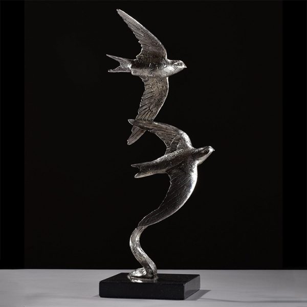 1JA19002 Swift Sculpture Silver Bronze (1)