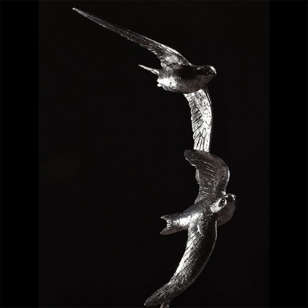 1JA19002 Swift Sculpture Silver Bronze (3)