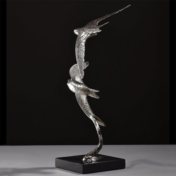 1JA19002 Swift Sculpture Silver Bronze (5)