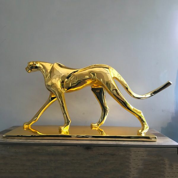 1K909003 Gold Cheetah Statue Customized (1)