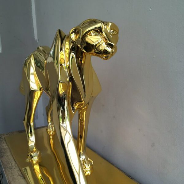 1K909003 Gold Cheetah Statue Customized (2)