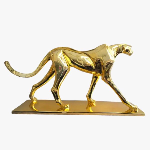 1K909003 Gold Cheetah Statue Customized (5)