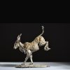 1JA19011 Antelope Statue Bronze Making (3)