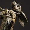 1JA20003 Boxing Hares Sculpture Bronze (1)