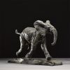 1JA20007 Elephant Calf Sculpture Bronze Maker (5)