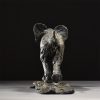 1JA20007 Elephant Calf Sculpture Bronze Maker (6)