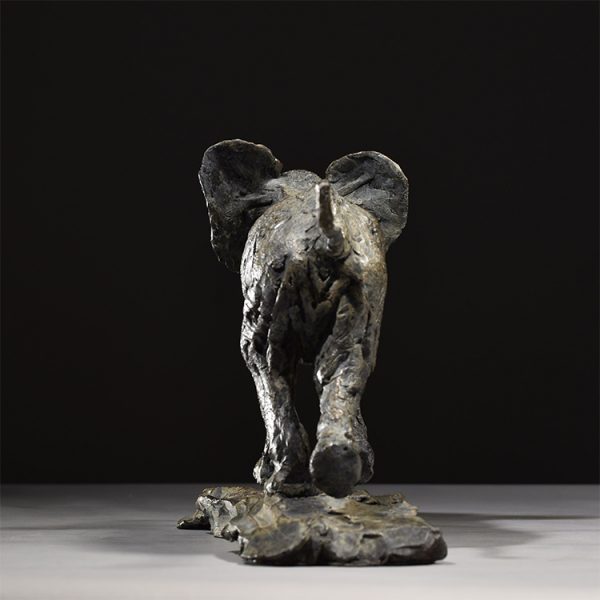 1JA20007 Elephant Calf Sculpture Bronze Maker (6)